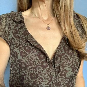 LK BENNETT dress size 6 US brown 100% silk calf length